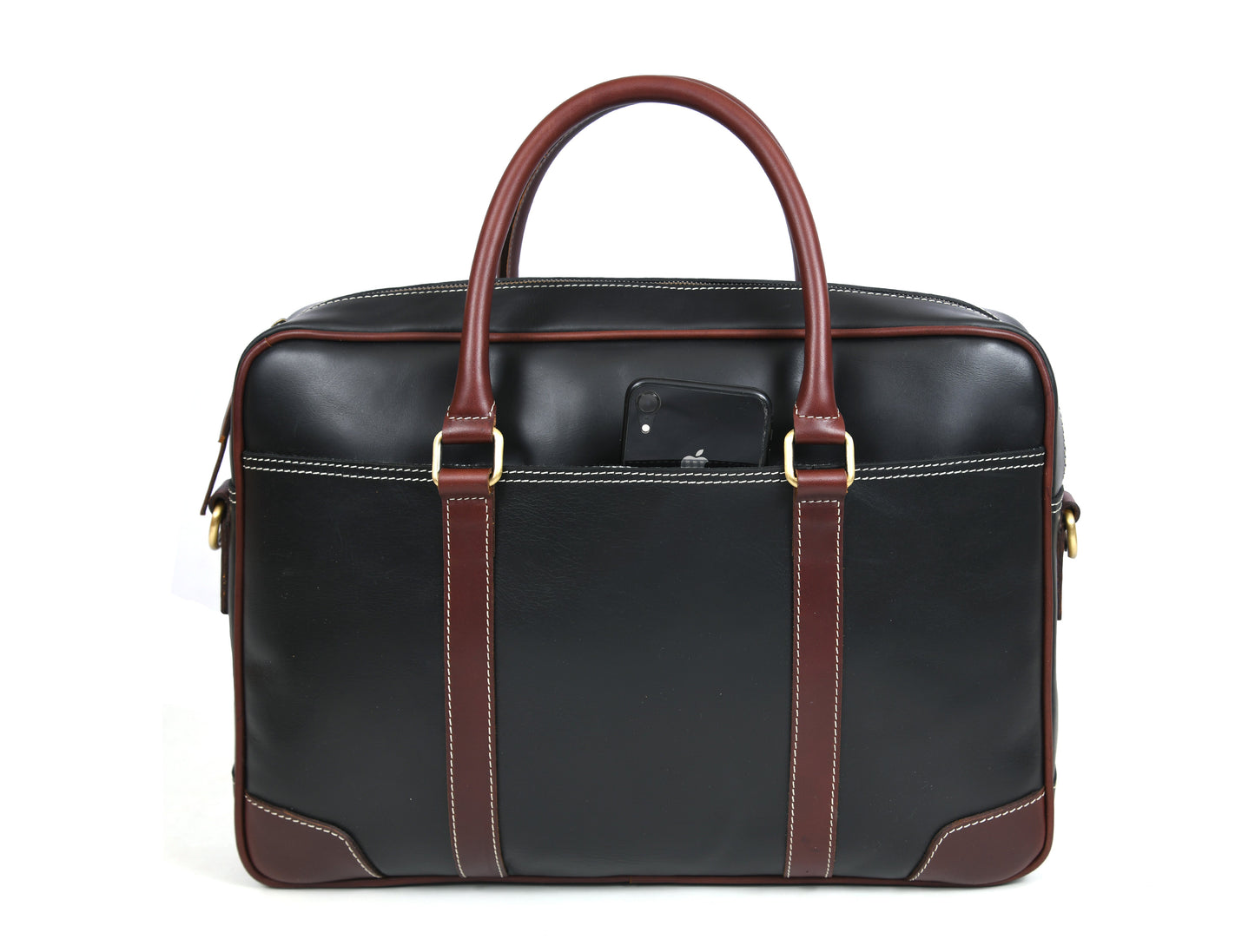Reeds Leather Office Bag - Raven Black - www.Shopthatapp.com