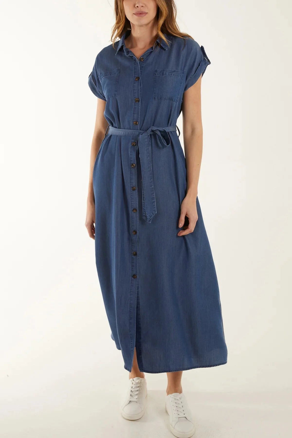 Remi Denim Midi Dress - www.Shopthatapp.com