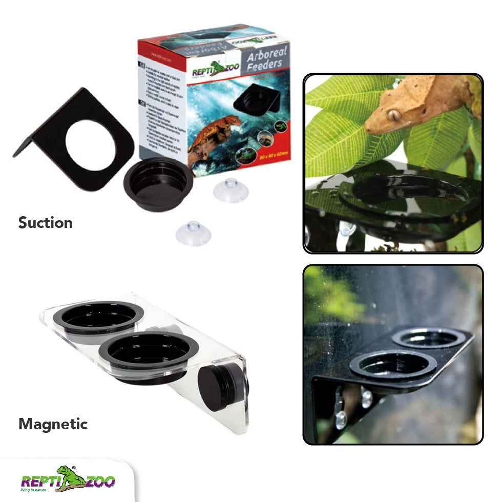 REPTIZOO Arboreal Feeders - Suction & Magnetic Options - www.Shopthatapp.com