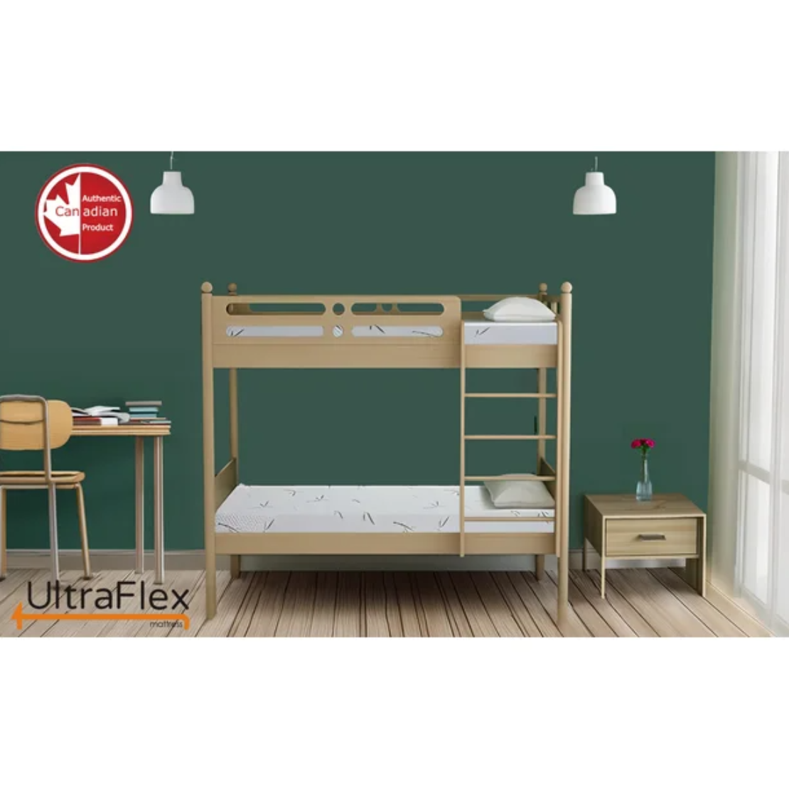 UltraFlex RestEasy- Reversible Gel-Infused Foam Mattress, Ideal for Bunk Beds, Trundle Beds, Caravans, RV, Bamboo Feel, CertiPUR-US® Certified, Medium Firmness, Conveniently Boxed (Made in Canada) - www.Shopthatapp.com