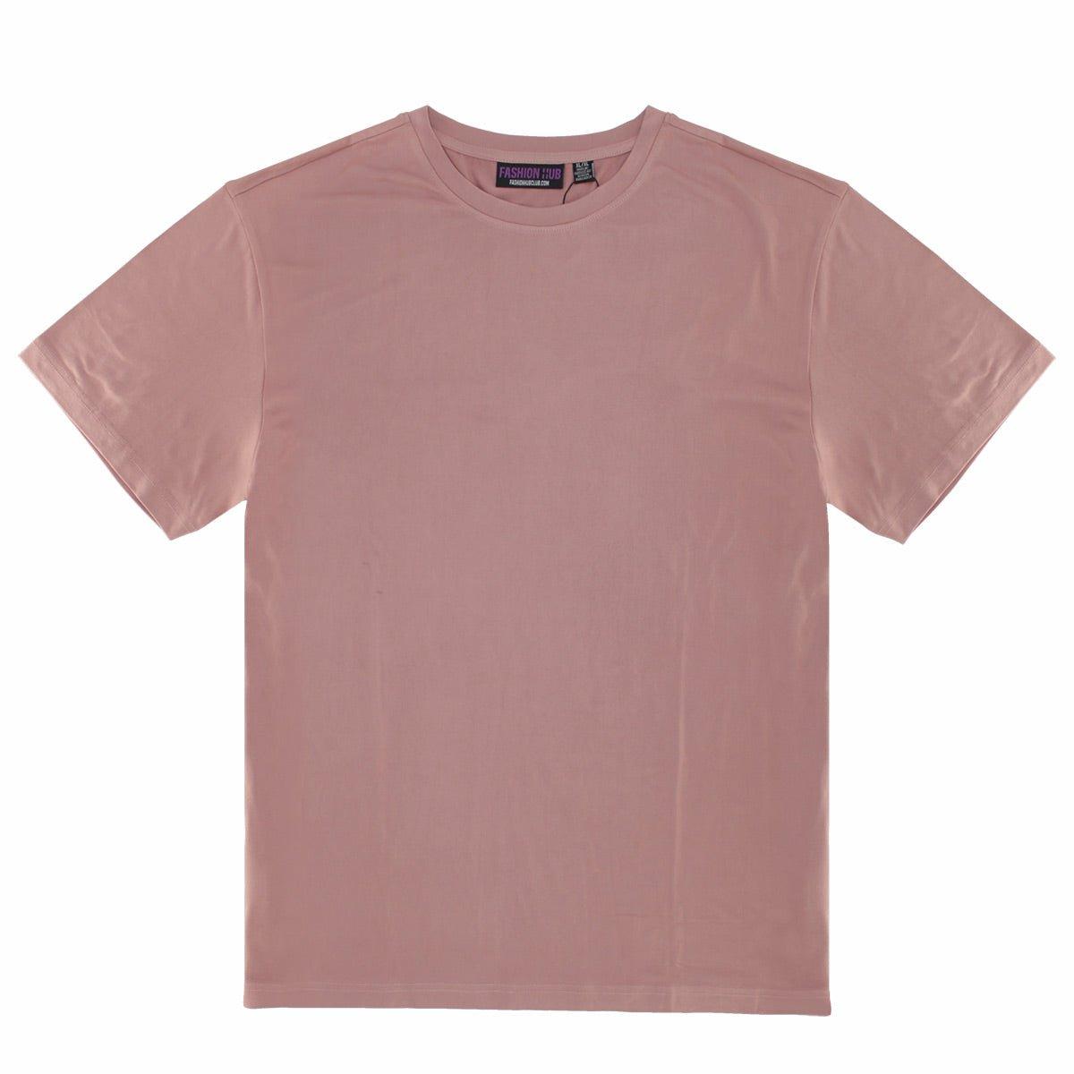 Rose Better Basics Ultra-Soft Crewneck Short Sleeve T-Shirt by Fashion Hub - www.Shopthatapp.com