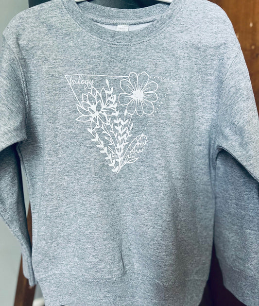 RusticGirls.Trilogy Toddler Flower Crewneck Sweatshirt - www.Shopthatapp.com