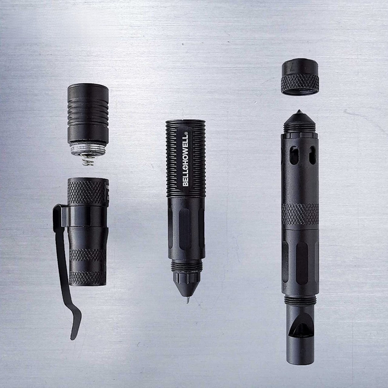 Multi Functional Tac Pen 9 in 1 High Grade Aluminium With Wallet Tool Card - www.Shopthatapp.com