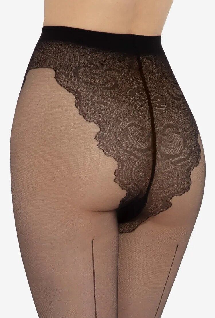 GATTA Chiara 20 Den – Elegant Sheer Tights with Seam & Bikini Panty