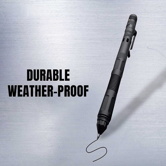 Multi Functional Tac Pen 9 in 1 High Grade Aluminium With Wallet Tool Card - www.Shopthatapp.com