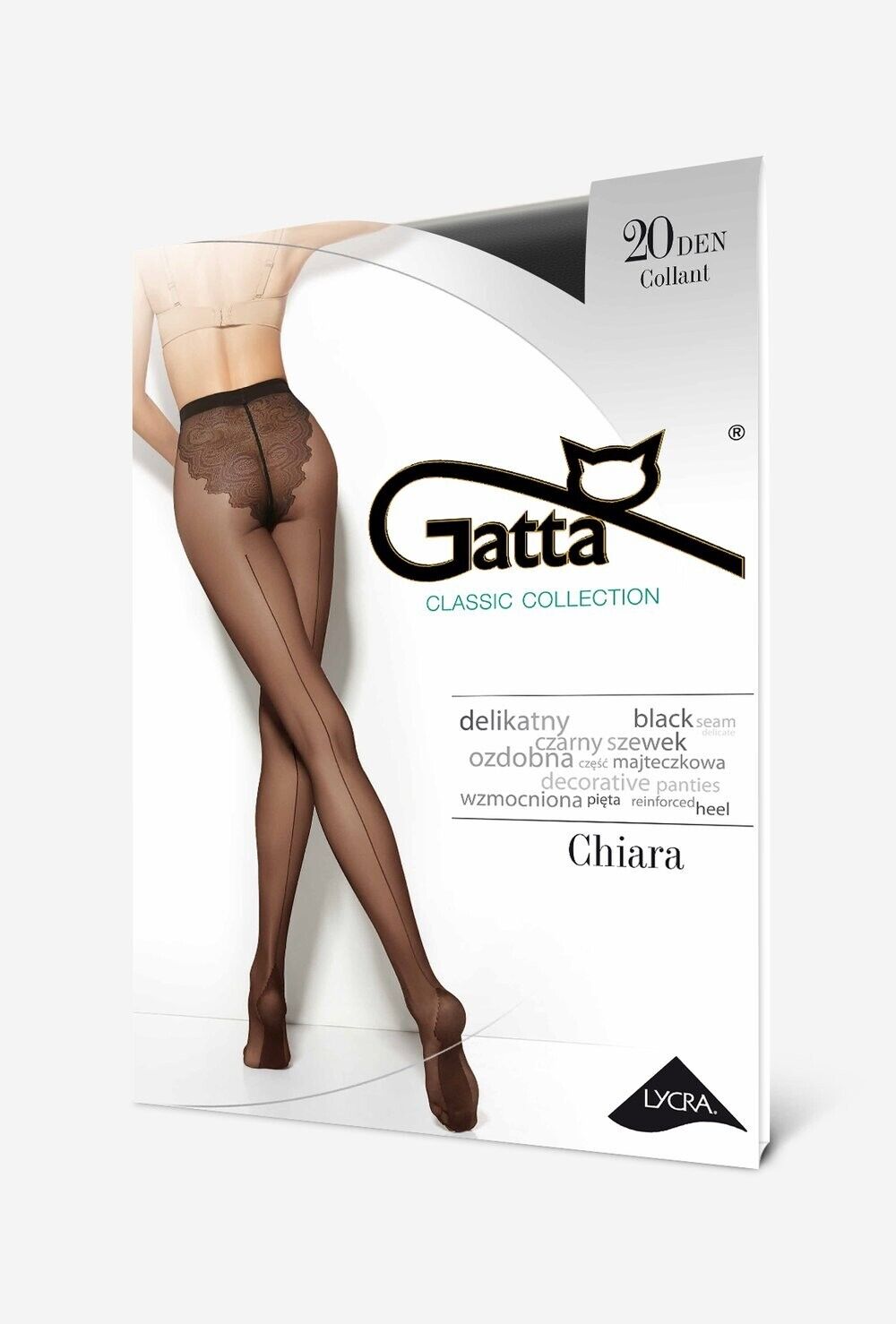 GATTA Chiara 20 Den – Elegant Sheer Tights with Seam & Bikini Panty - www.Shopthatapp.com