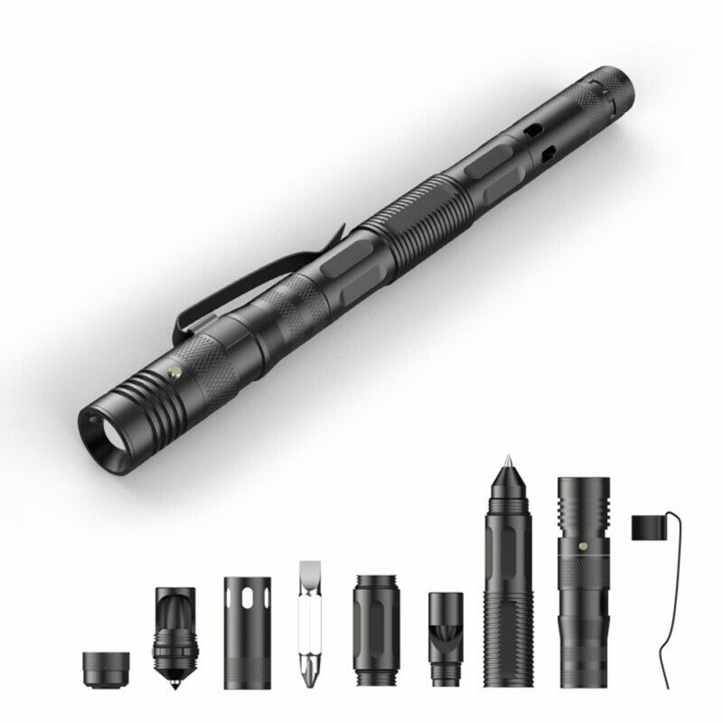 Multi Functional Tac Pen 9 in 1 High Grade Aluminium With Wallet Tool Card - www.Shopthatapp.com