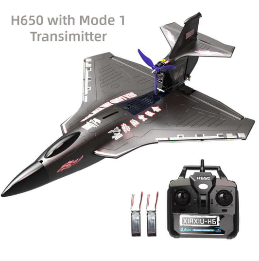 Xiaxiu H650 Raptor RC Plane Accessories: Battery, Propeller, and Mode 1 Controller - www.Shopthatapp.com