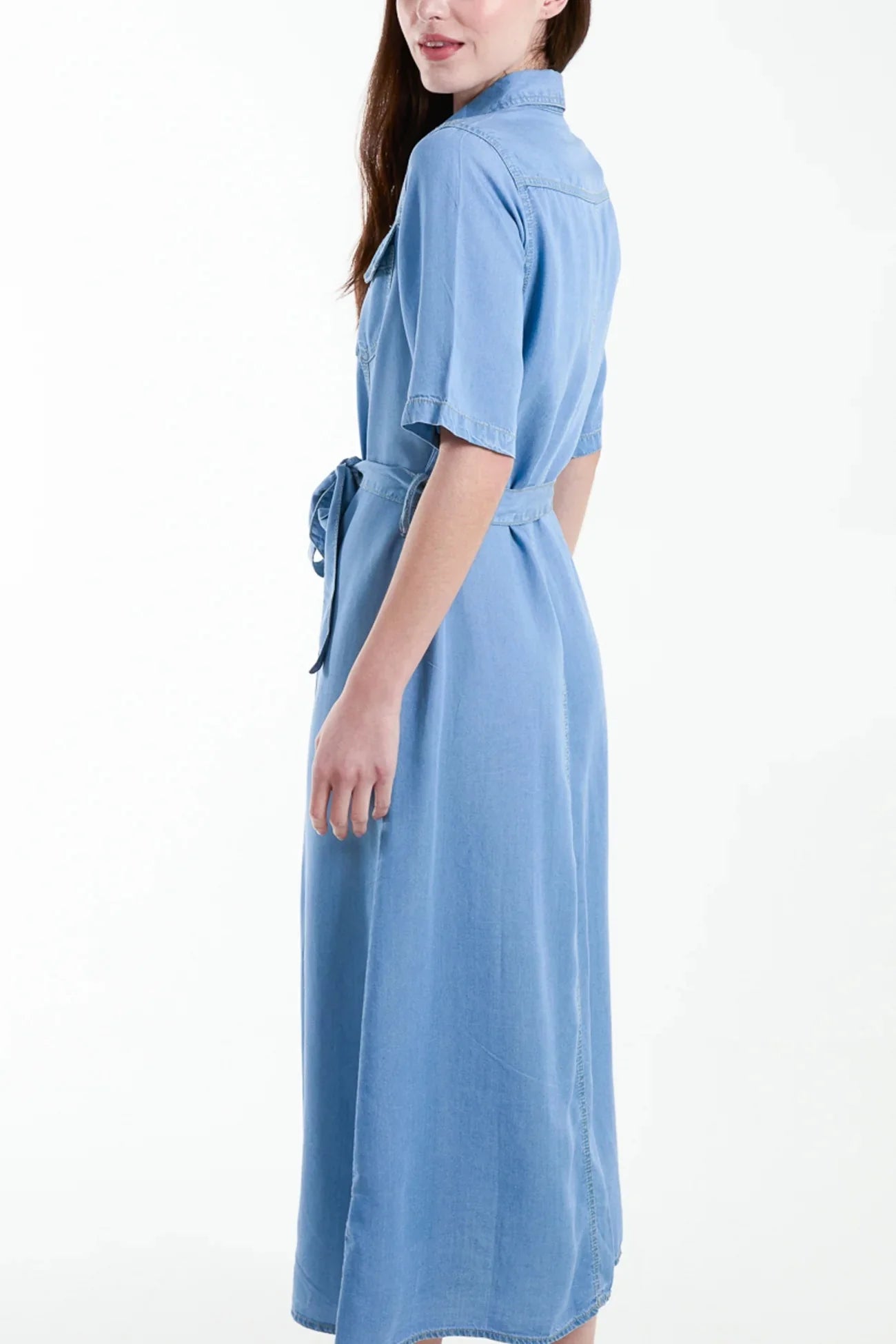 Robe chemise midi boutonnée sur le devant Sadie