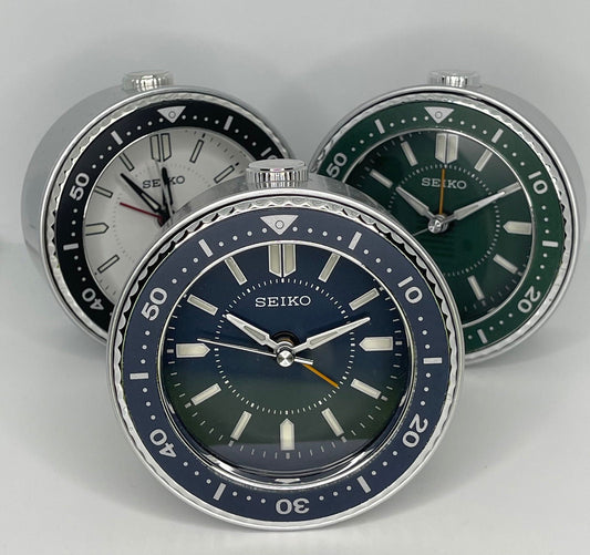 SEIKO Desk Alarm Clock Blue | QHE184L - www.Shopthatapp.com