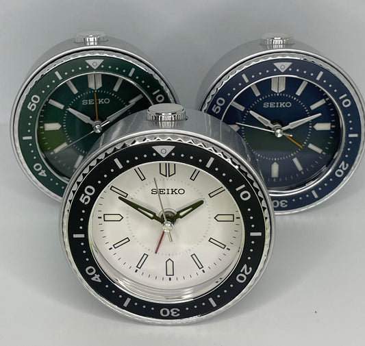SEIKO Desk Alarm Clock White | QHE184J - www.Shopthatapp.com