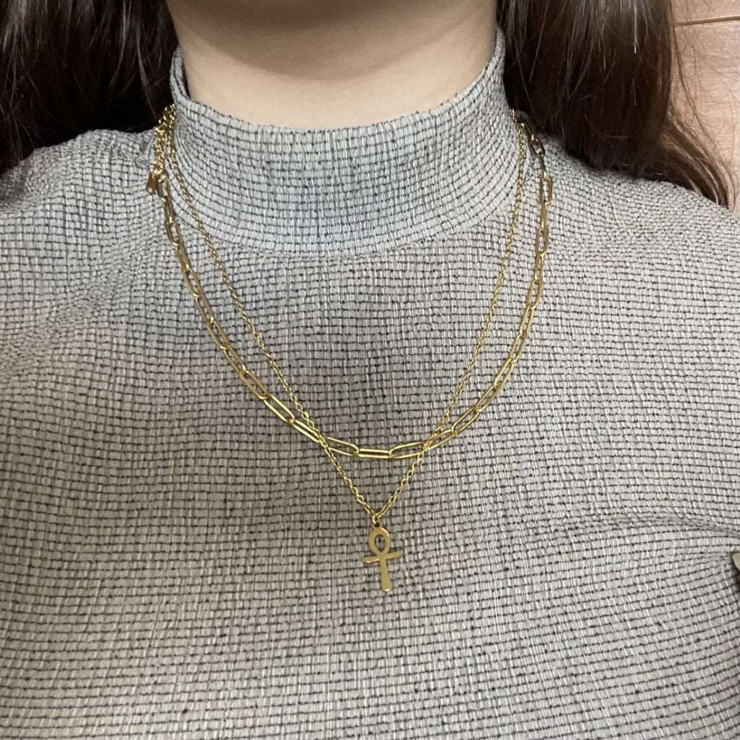 Collier chaîne trombone en argent