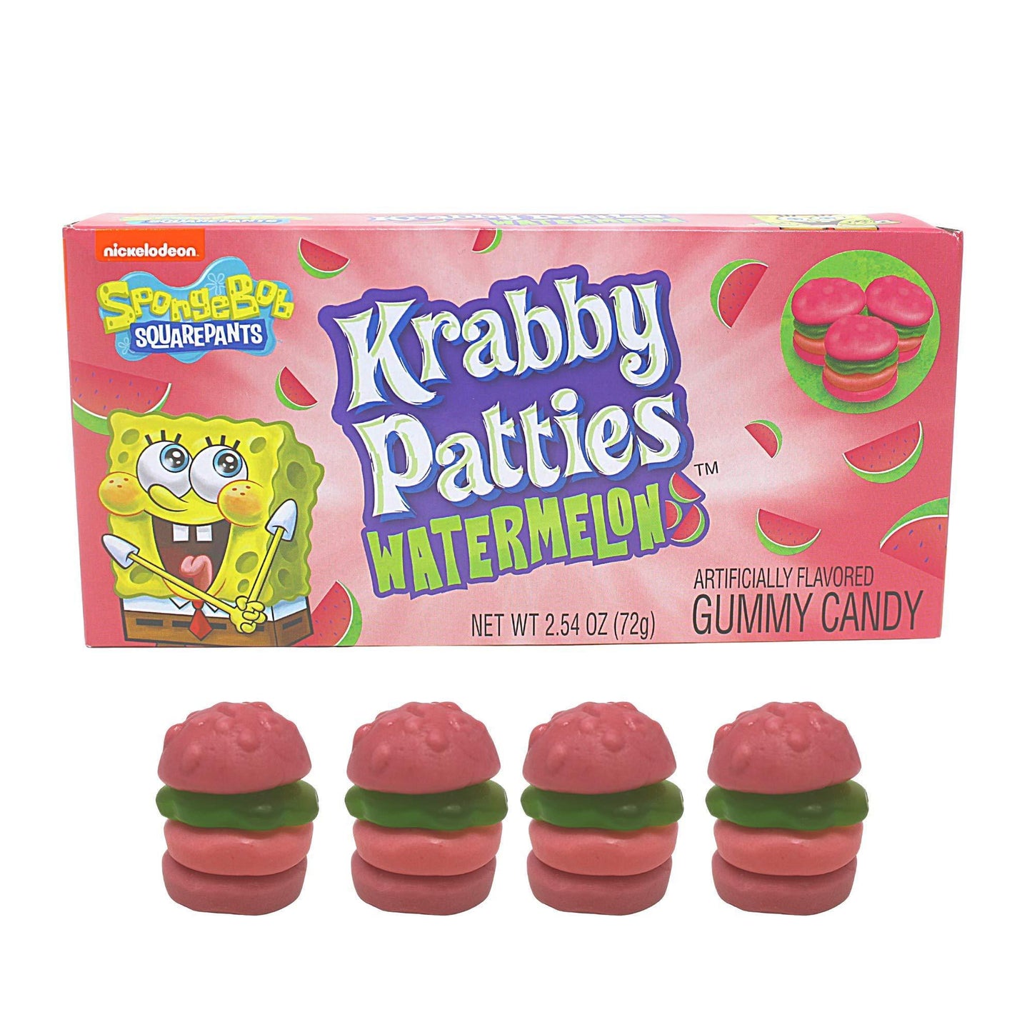 SpongeBob Krabby Patties Watermelon Gummy Candy Theatre Box - www.Shopthatapp.com