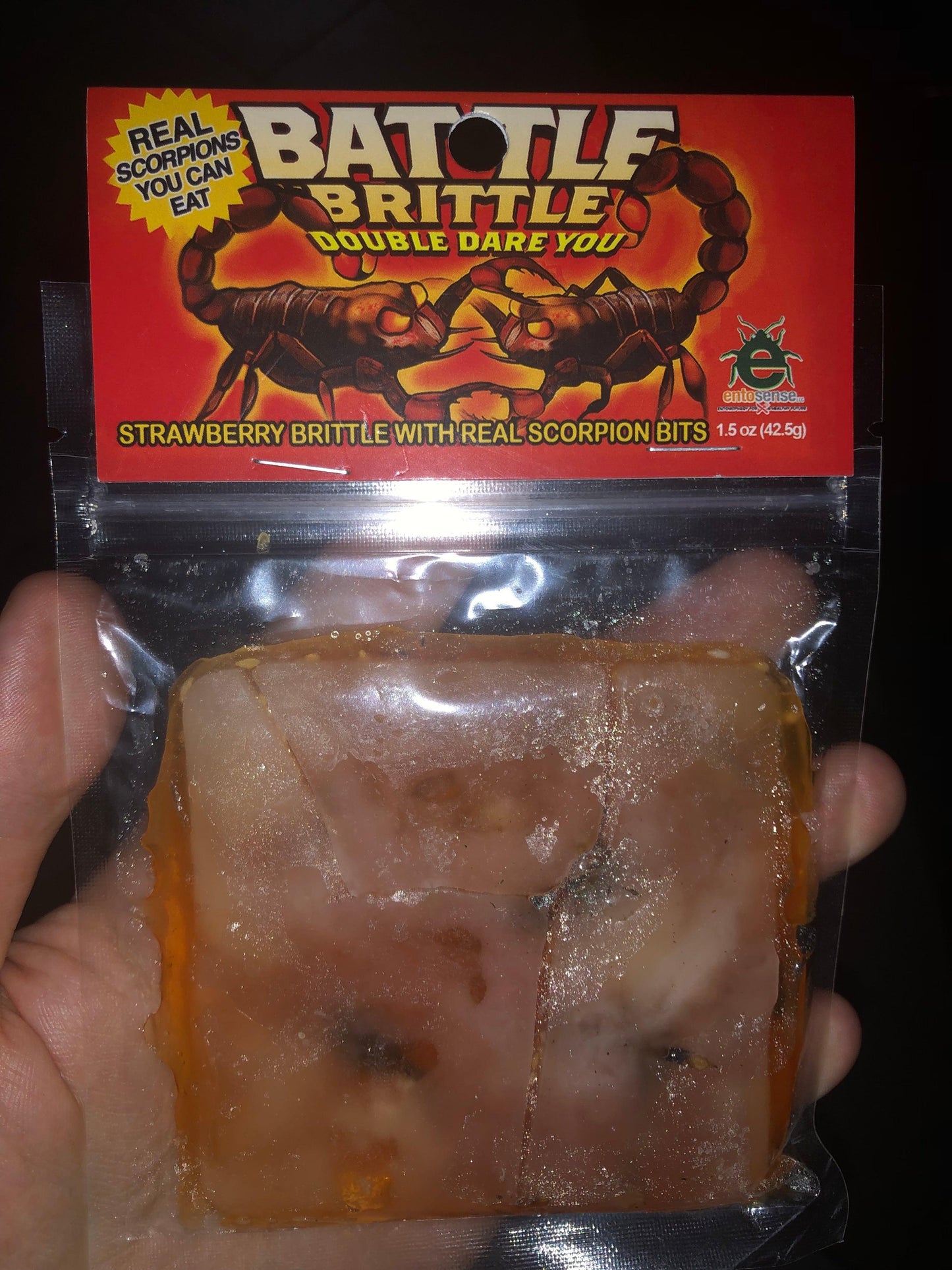 Strawberry Brittle With Real Scorpion Bits 1.5OZ - www.Shopthatapp.com