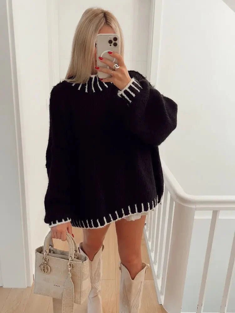 Suzy Turtleneck Patchwork Jumper - www.Shopthatapp.com