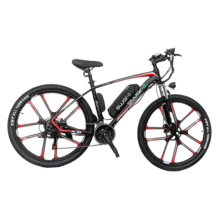 Swar-E Bike 2024 - Red & Black (SB27-350) - www.Shopthatapp.com