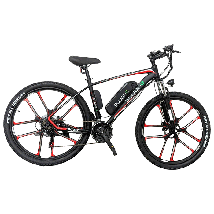Swar-E Bike 2024 - Red & Black (SB27-350) - www.Shopthatapp.com
