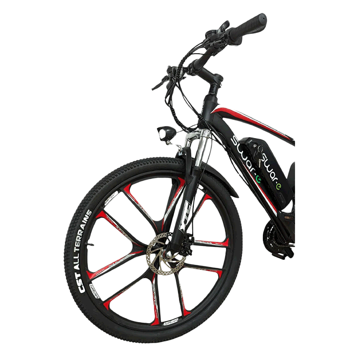 Swar-E Bike 2024 - Red & Black (SB27-350) - www.Shopthatapp.com