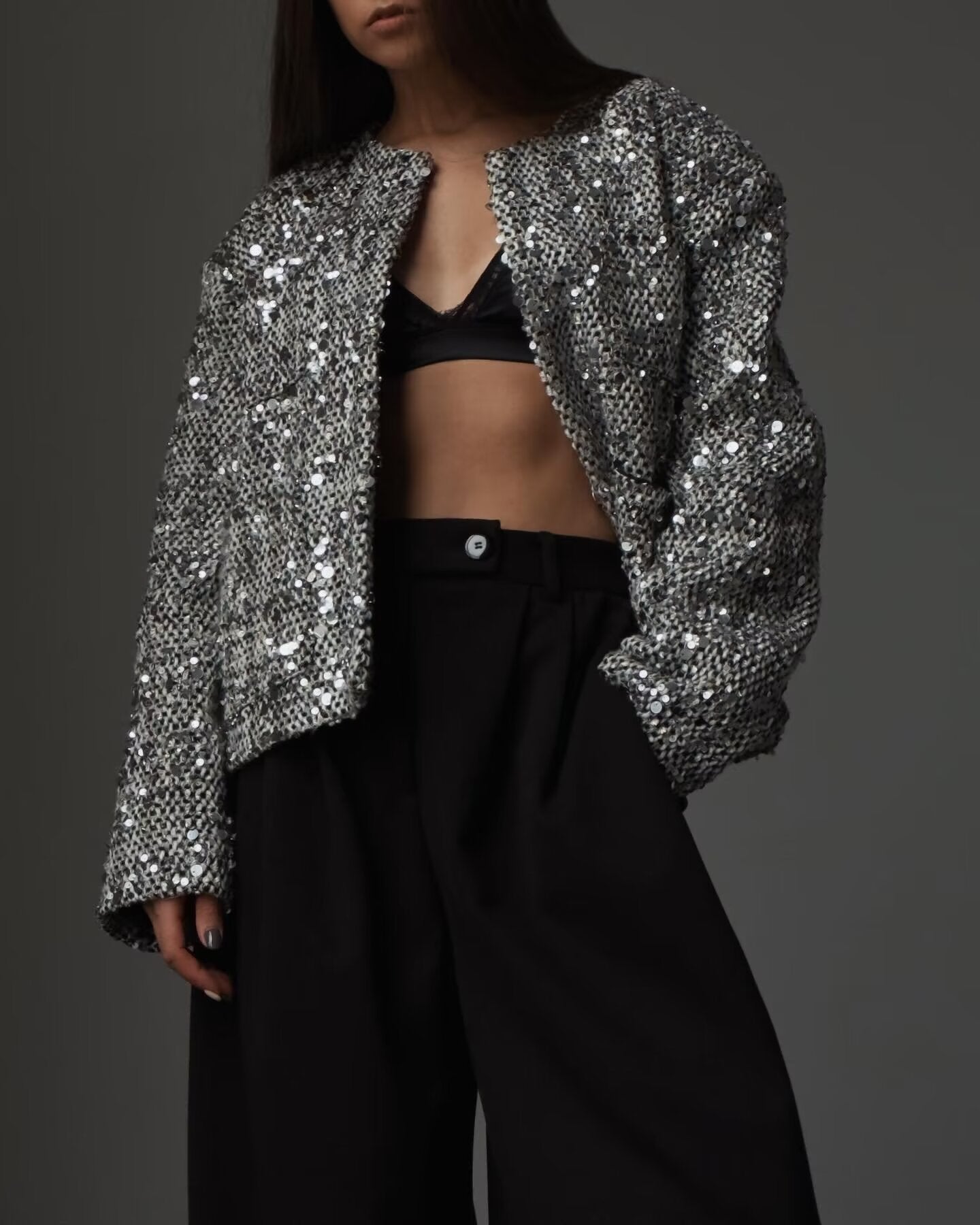 Tabitha Short Sequined Jacket - www.Shopthatapp.com
