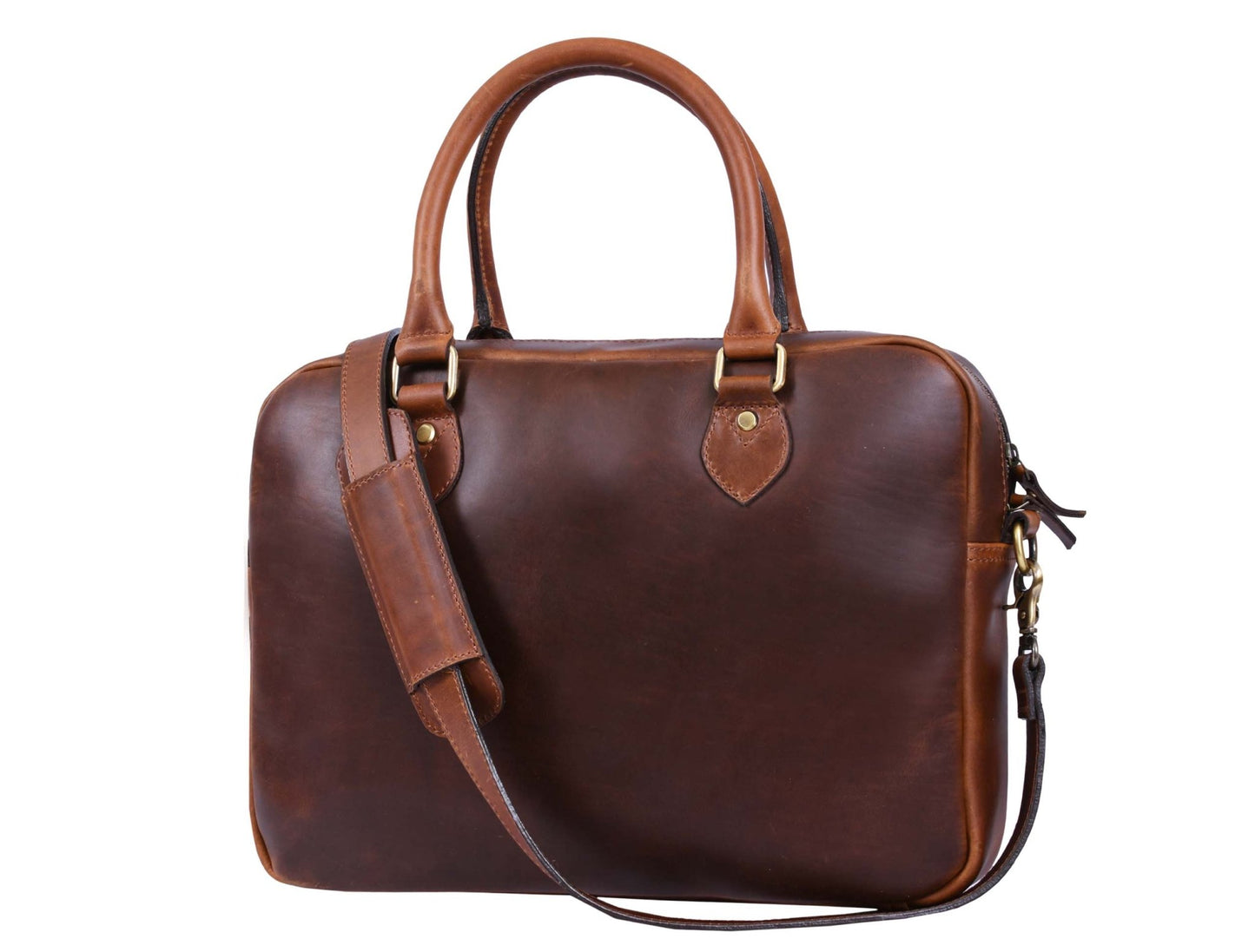 Tacoma Leather Office Bag - Caramel Brown. - www.Shopthatapp.com