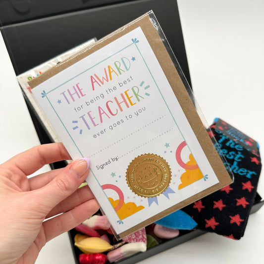 Thank You Teacher - Black Gift Hamper (Mens) - www.Shopthatapp.com