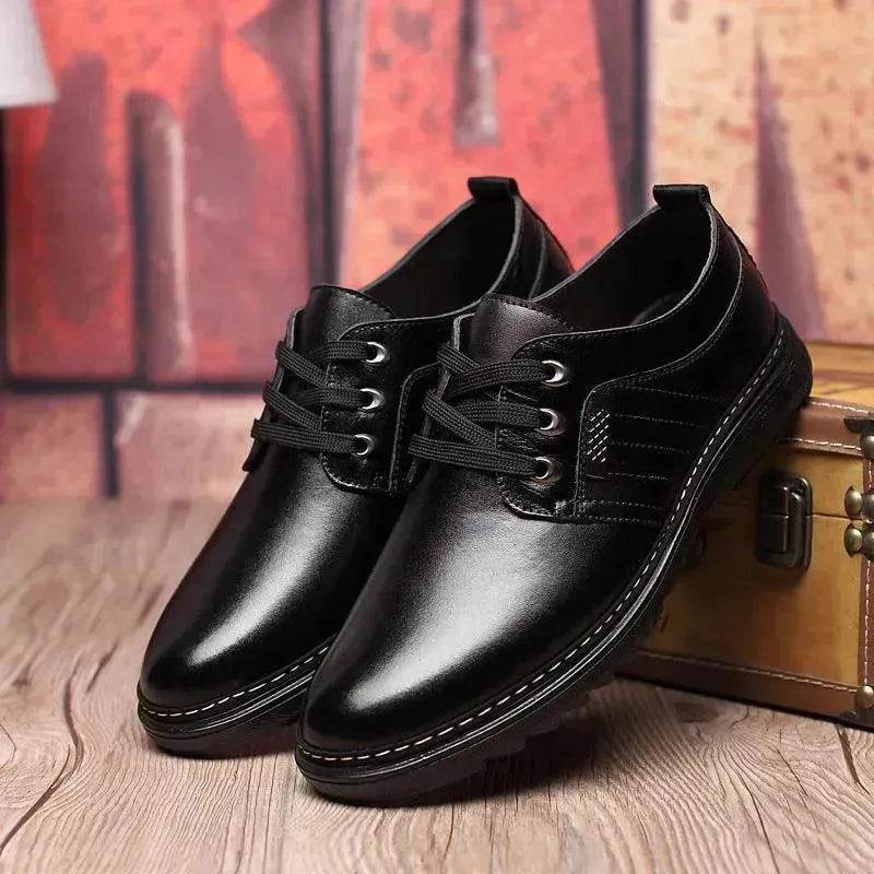 The new shoes shoes fall men's business casual shoes men shoes shoes round British Dad - www.Shopthatapp.com