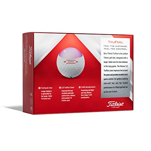 Titleist TruFeel Golf Balls, White - www.Shopthatapp.com