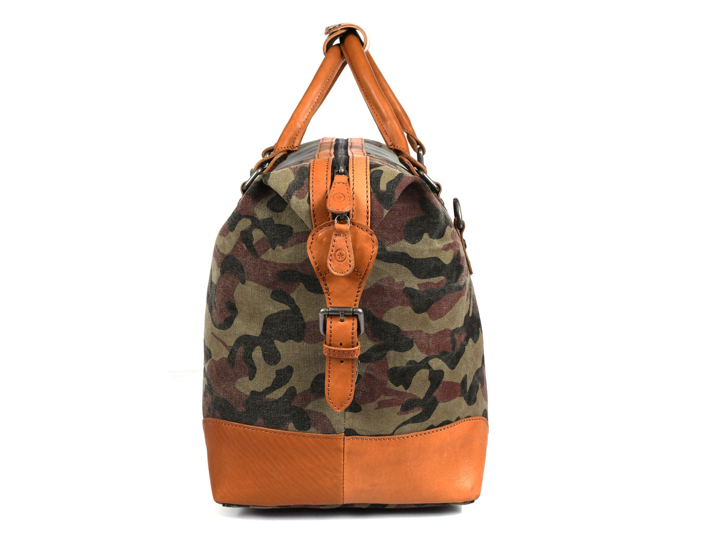 Tolredo Leather Canvas Duffel Bag - Camo Green - www.Shopthatapp.com