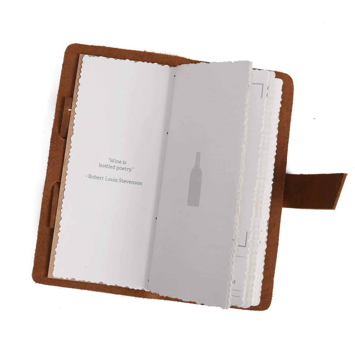 Tolredo Premium Wine Logbook - Top - Grain Cowhide Leather Wine Tasting Journal - www.Shopthatapp.com