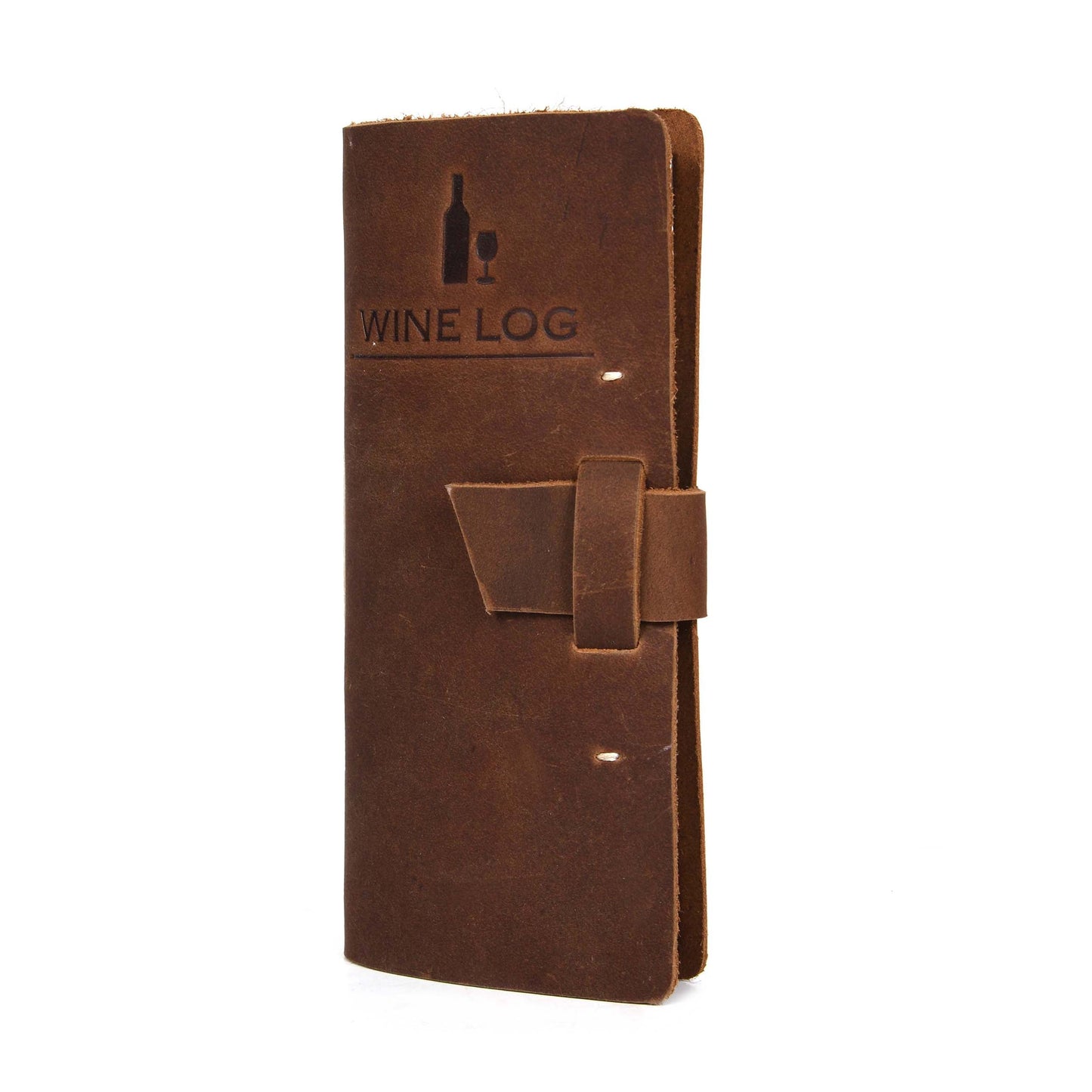 Tolredo Premium Wine Logbook - Top - Grain Cowhide Leather Wine Tasting Journal - www.Shopthatapp.com