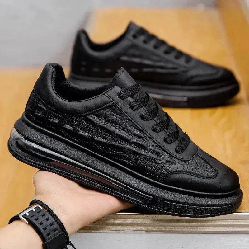 Trendy Leather Men's Shoes Fashion Casual Sneakers - www.Shopthatapp.com