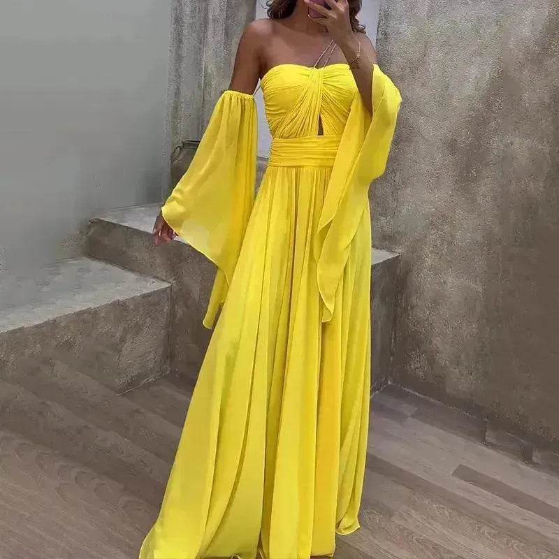 Tube Top Oversleeve Long Dress Women - www.Shopthatapp.com