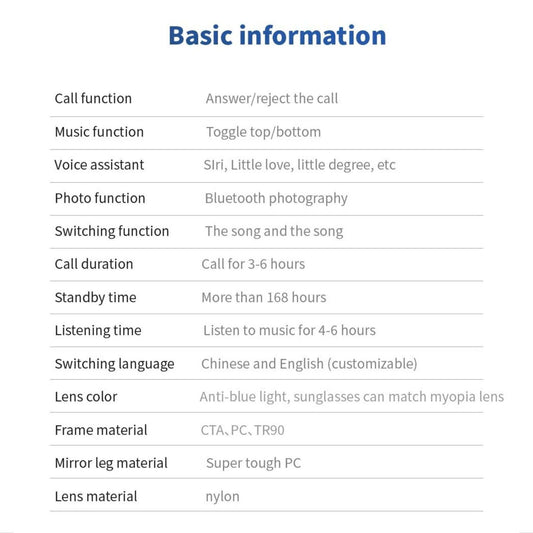 TUTT Bluetooth Smart Glasses Anti-Blue Ray UV | Wireless Call & Music AI Voice & Camera Control Sunglasses | E13 Test Kit | Replaceable With Prescription 2 Lenses - www.Shopthatapp.com