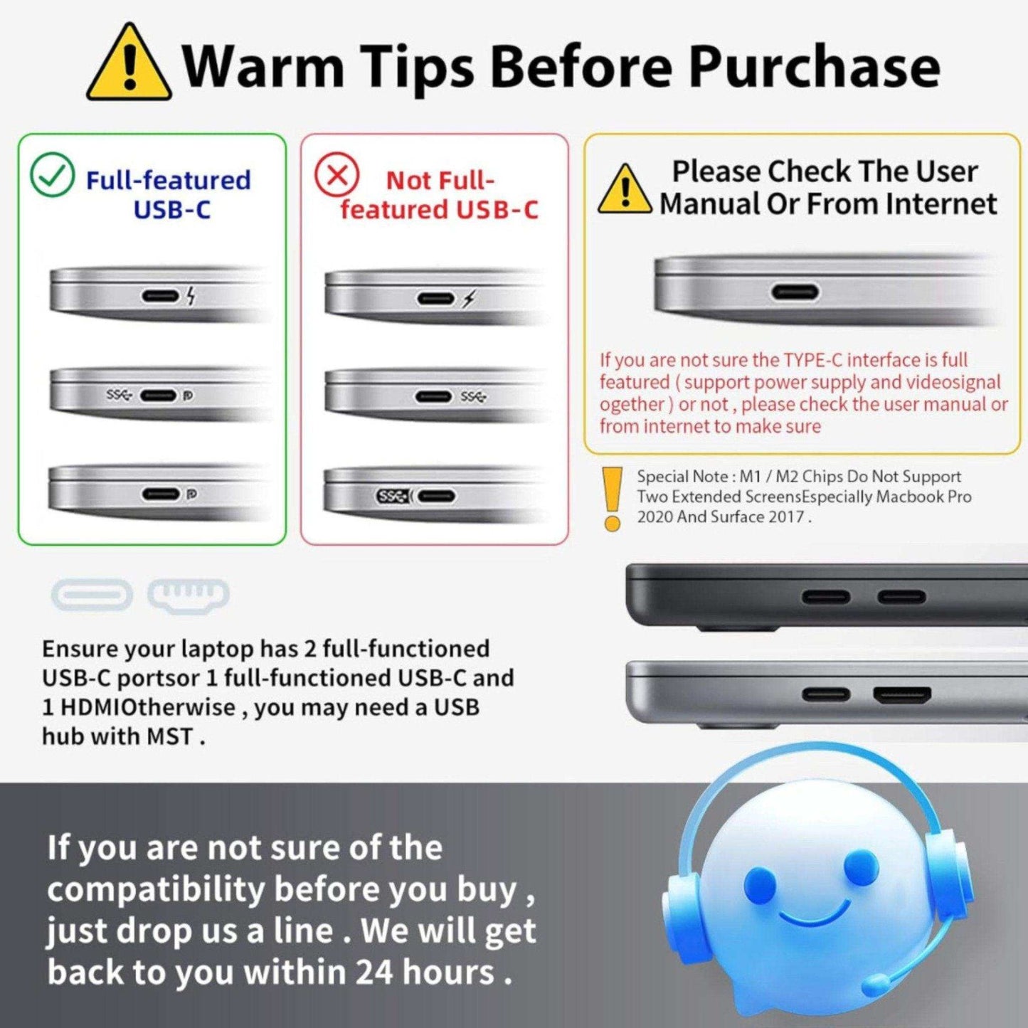 TUTT F2 Portable Laptop Monitor Screen Extender 14'' Inches 360° Rotation Stand, 1080P HD IPS Compatible Windows/Mac/Surface/Dex/Switch for 12-17” Laptop Built-In Speaker