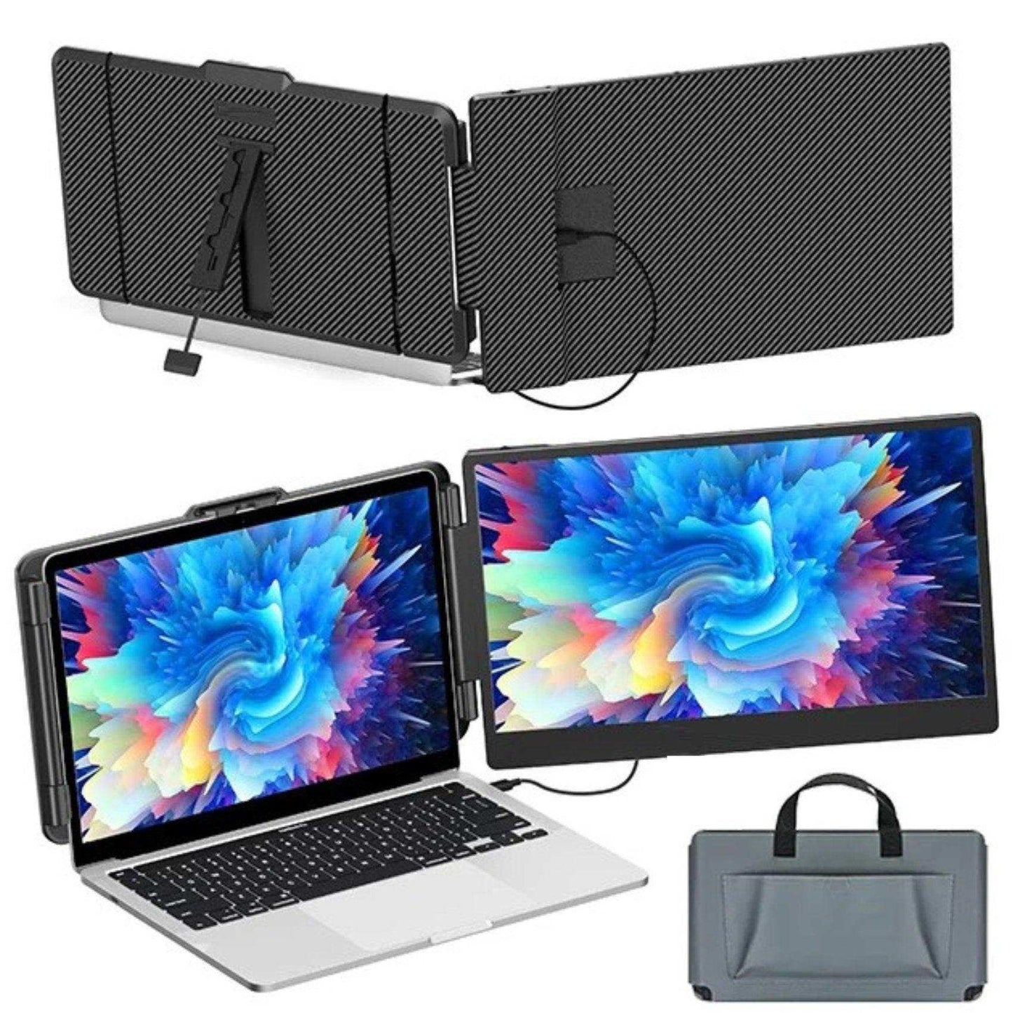 TUTT 14” Single Portable Monitor, Dual Screen Extender, Built-in Stand and Speakers, All Devices, S1