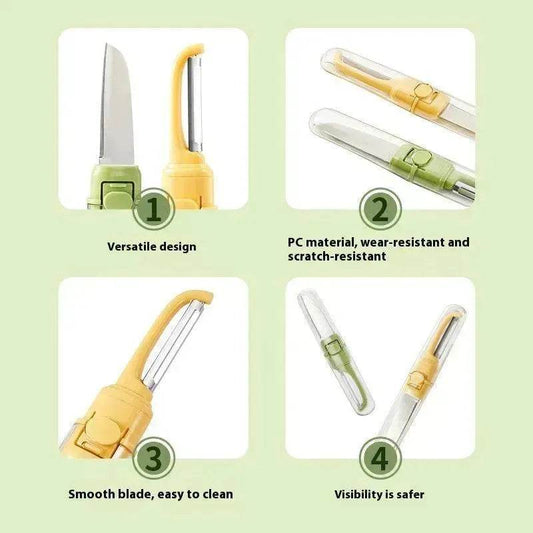 Two-in-one Portable Home Folding Double Head Fruit Knife Peeler - www.Shopthatapp.com