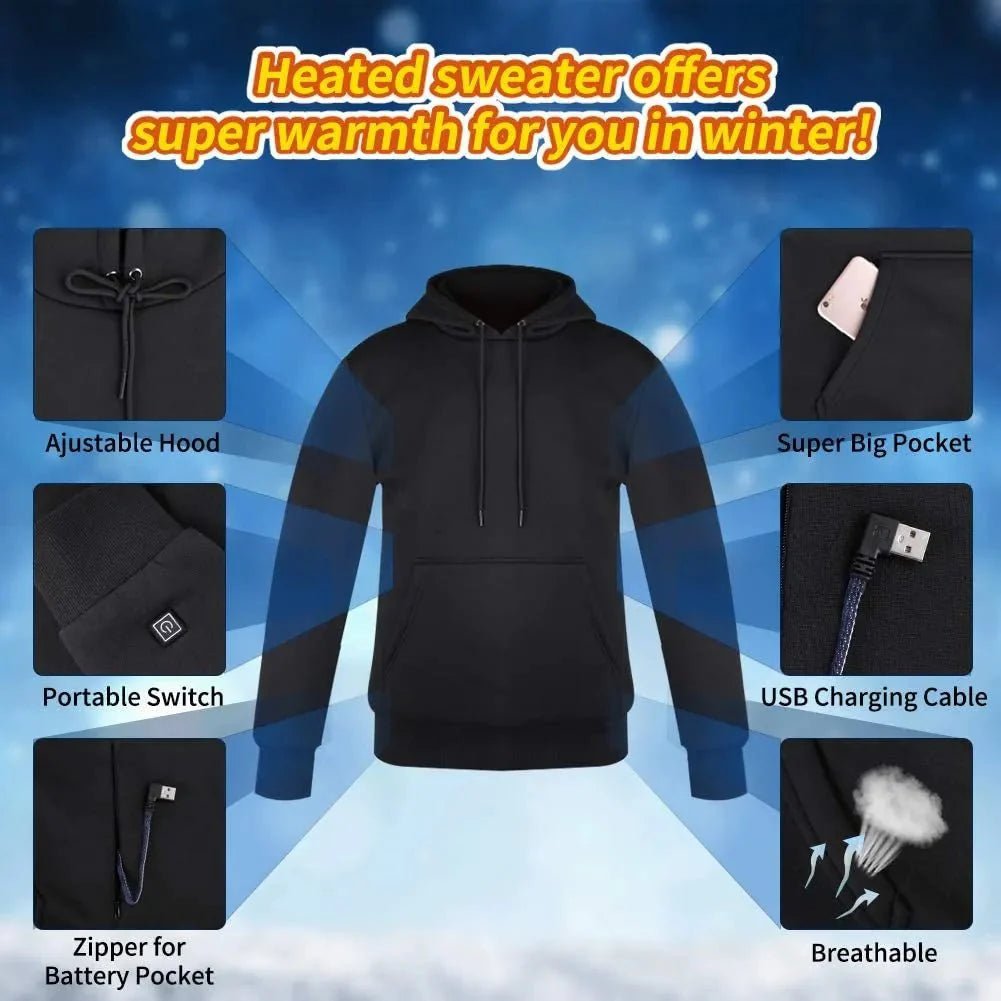 Unisex USB Heating Hoodies - www.Shopthatapp.com