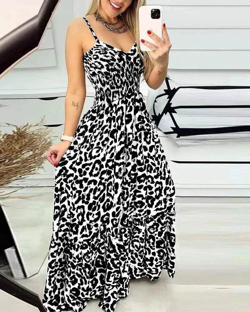 V-neck Brace Dress High Waist Temperament - www.Shopthatapp.com