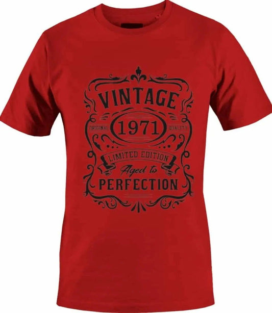 Vintage 1971 Aged to Perfection T-Shirts - www.Shopthatapp.com