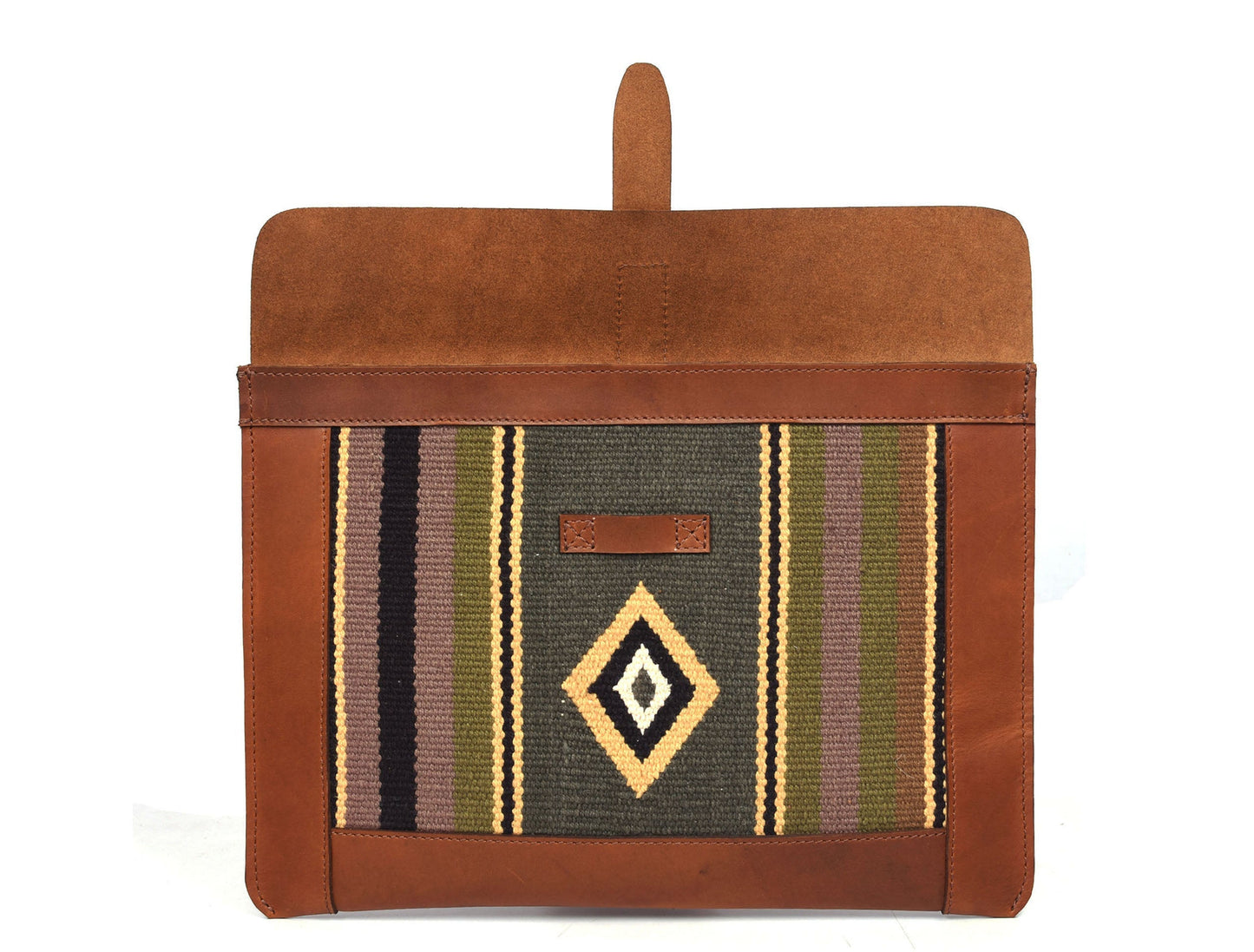 Vintage bohemian Leather Mac Book Sleeve - Caramel Brown - www.Shopthatapp.com