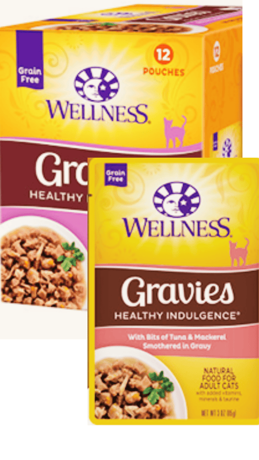 Wellness Healthy Indulgence® Gravies Tuna & Mackerel - Cat Wet Food (3 oz) - EXPIRES Aug 19 2024 - www.Shopthatapp.com