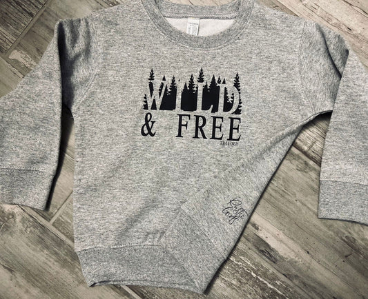 Wild and Free Toddler Crewneck - www.Shopthatapp.com