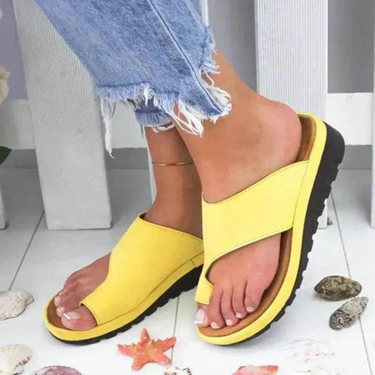 Women Big Toe Clip Casual Flat heel Slippers - www.Shopthatapp.com