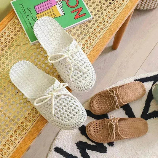 Women's Outer Wear Sandals And Slippers Flat Bottom Beach Hollow Half Drag - www.Shopthatapp.com