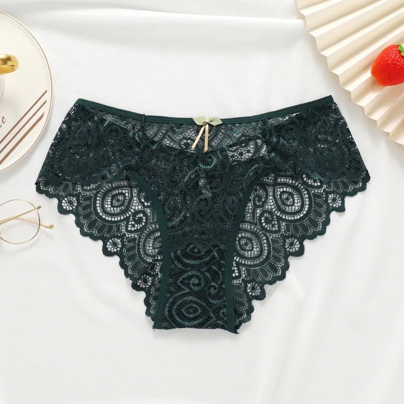 Women Sexy Underpants Lace Panties Low - waist Underwear Briefs Female Breathable Lingerie Temptation Hollow Out Intimates Panty - www.Shopthatapp.com
