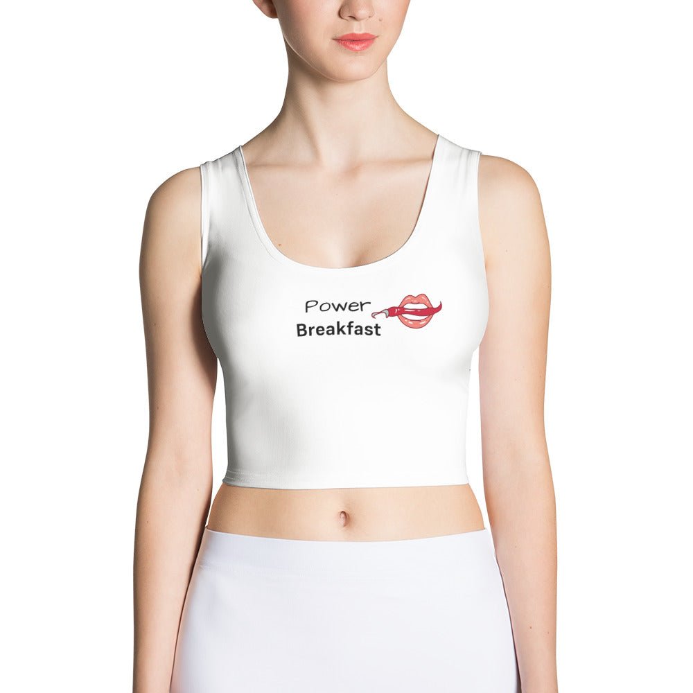 Women's Crop Top - Power Breakfast - www.Shopthatapp.com