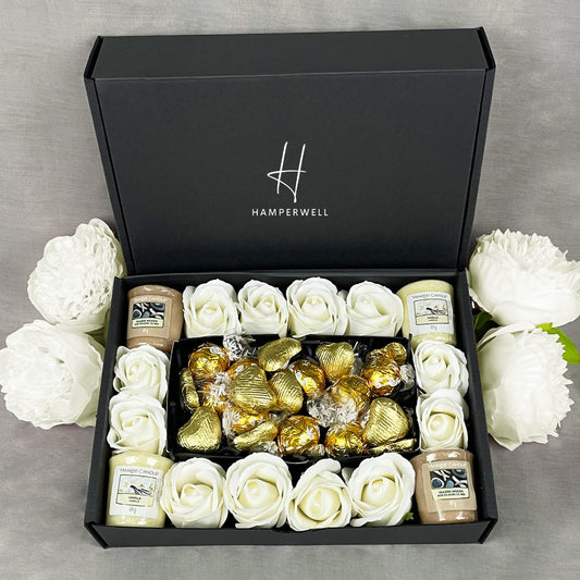 Yankee Candle Ultimate Gift Hamper With Ivory Roses - www.Shopthatapp.com