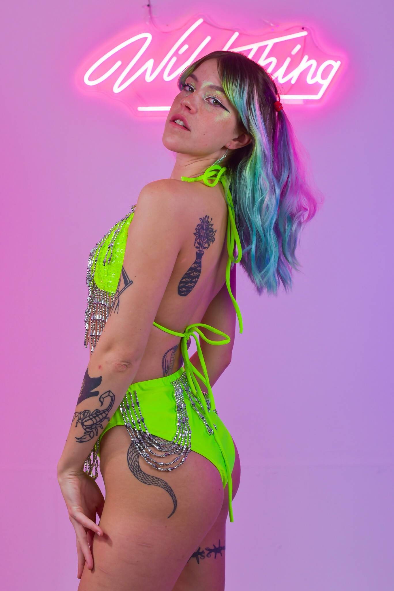 Mandy Neon Green bikini Set