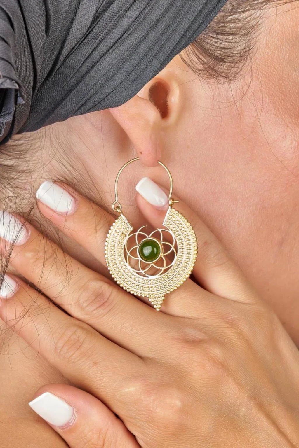 Gold Plated Flower of Life Earrings - www.Shopthatapp.com