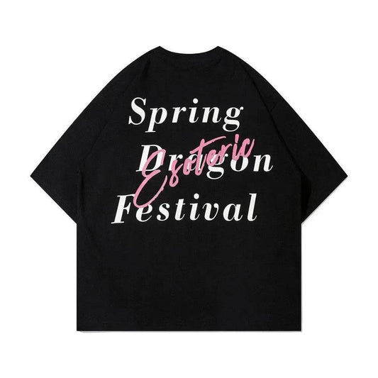 Zodiac Dragon Pattern Printing Short-sleeved - www.Shopthatapp.com